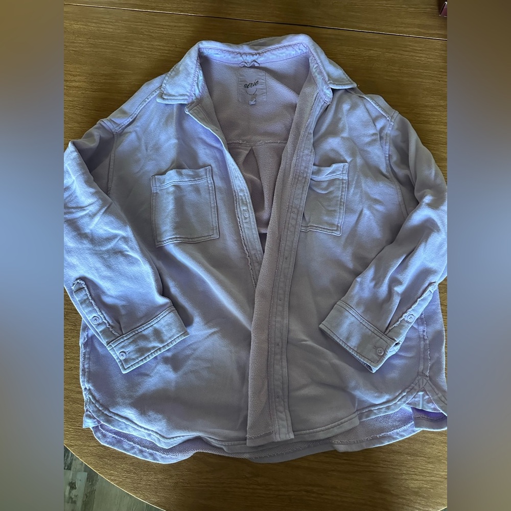 Aerie Lumberjack Jacket In Lilac
